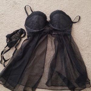 Victoria's Secret 34C Babydoll lingerie with thong
